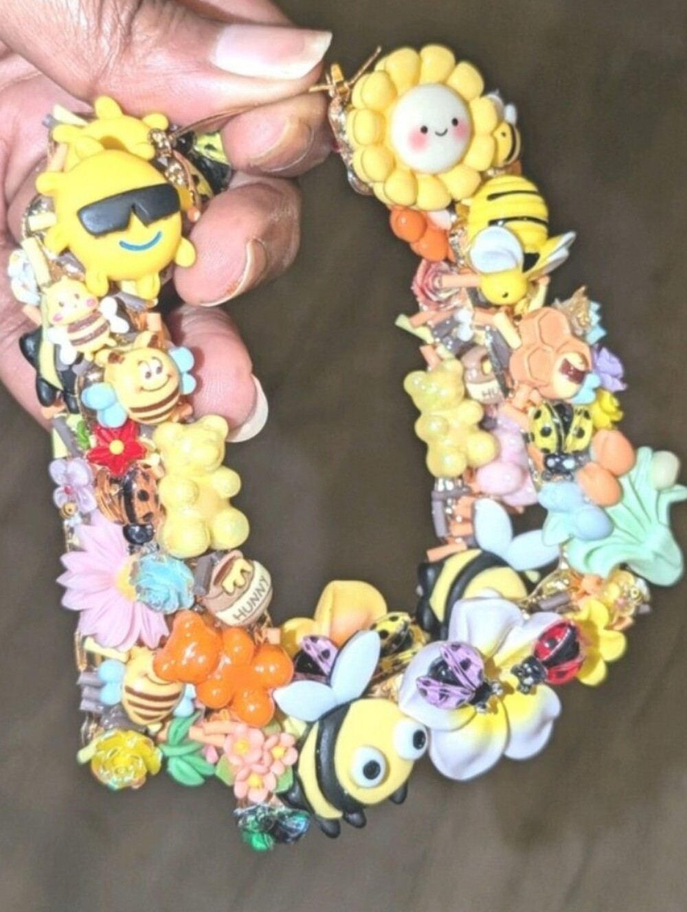Hand CRAFTED Cute Yellow Bee-Themed Earrings